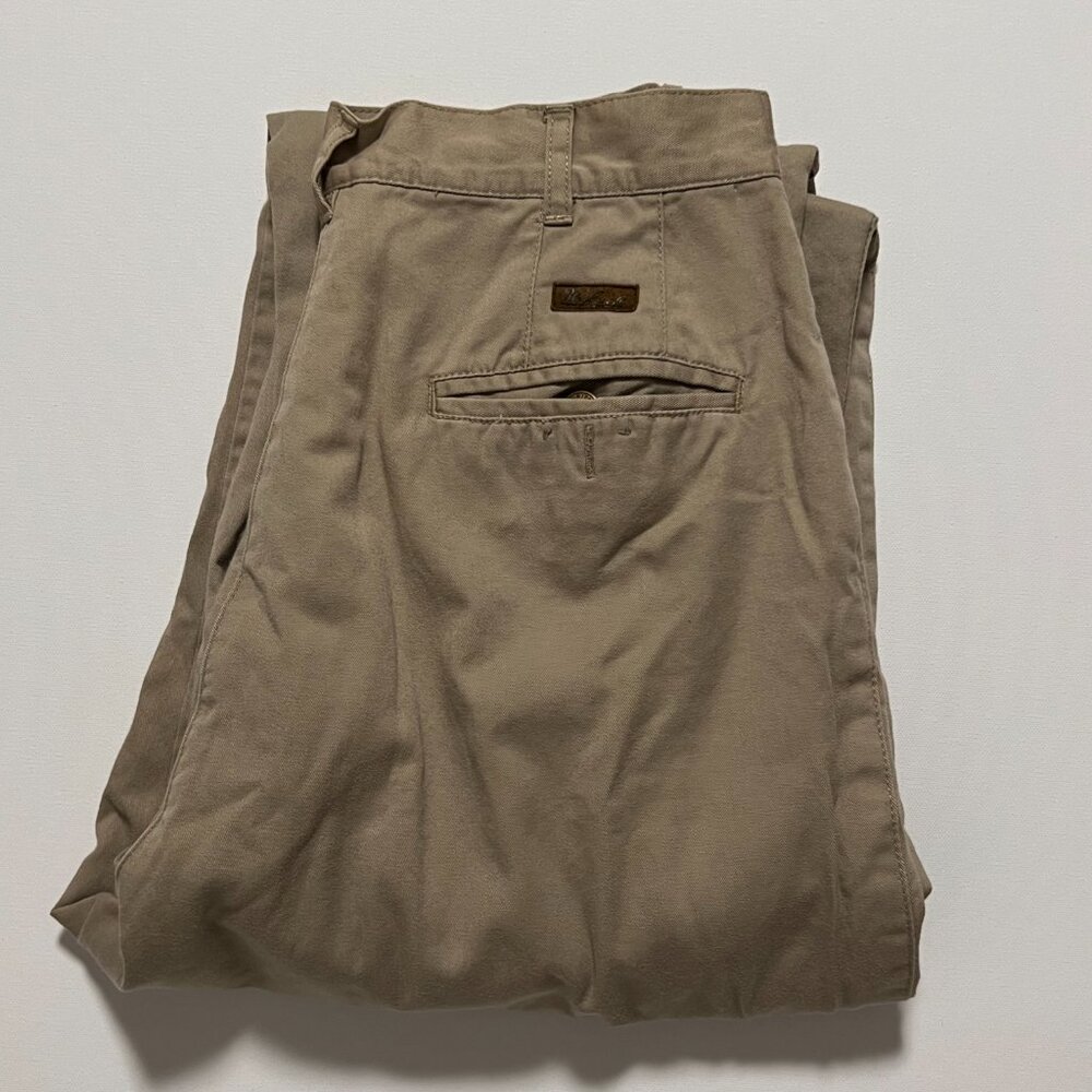 Woolrich Tan Straight Leg Flannel Lined Pants  Women’s 9